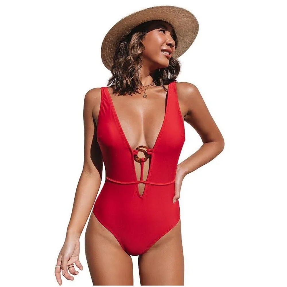 Cupshe red one piece